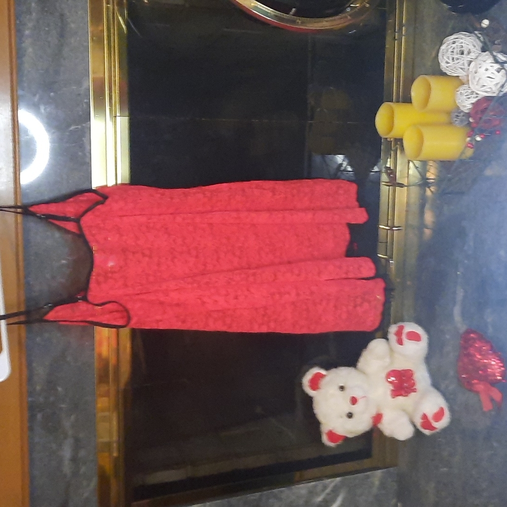 Lingerie. Red with black trim Extra large 16 to 18